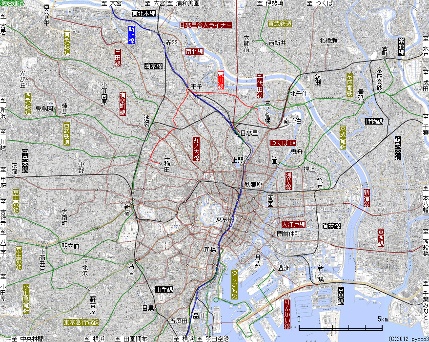 東京都電路線図