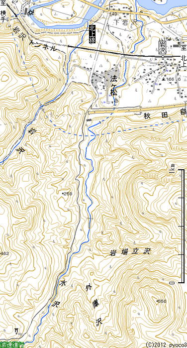 水沢銅山専用鉄道路線図