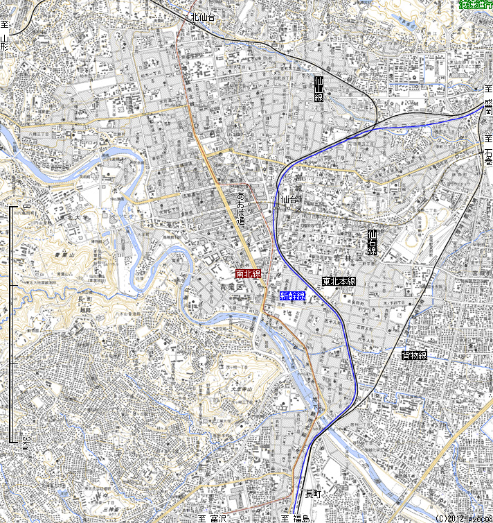 仙台市電路線図
